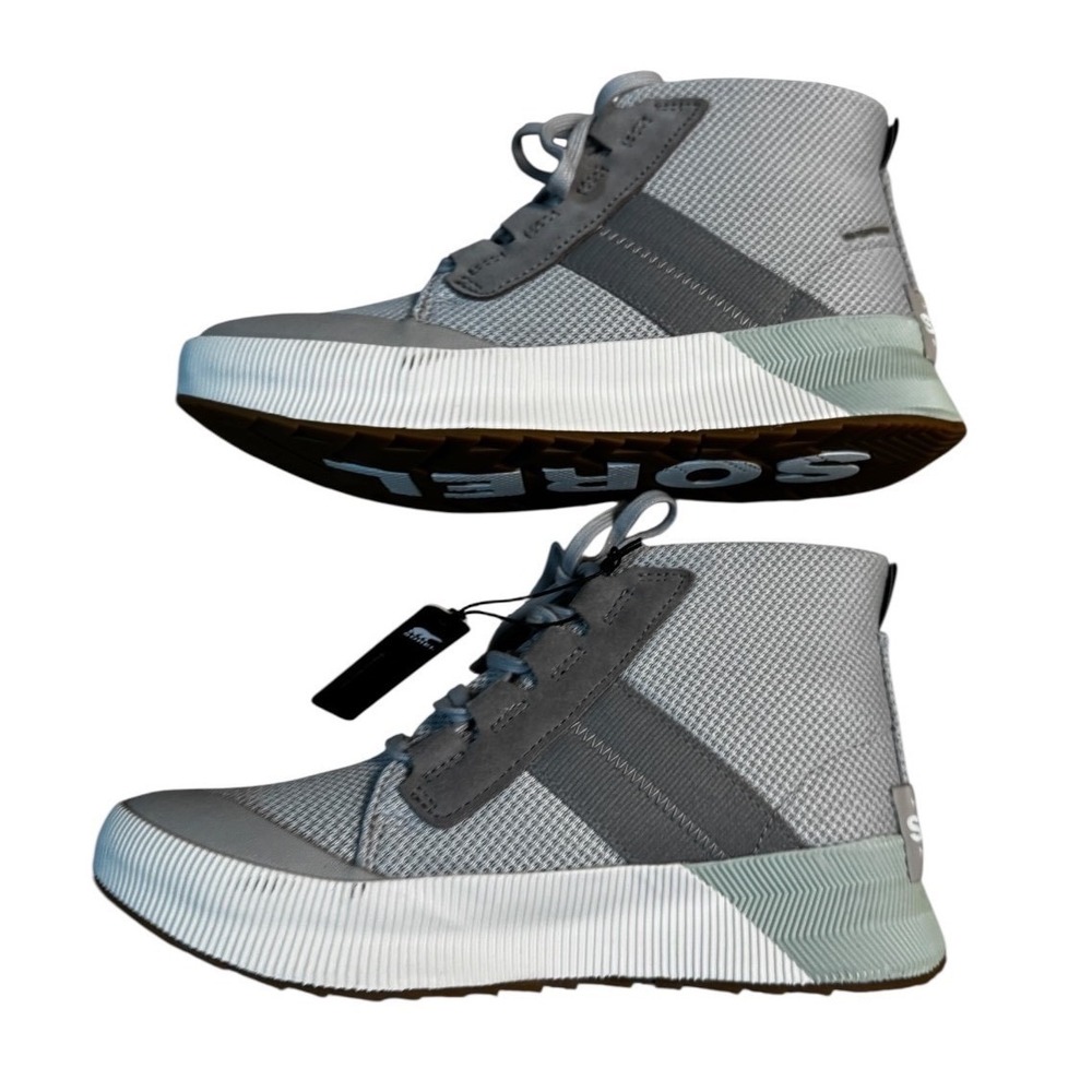 Sorel Light Gray Lace-Up High-Top Winter Rain Boots - Picture 3 of 5